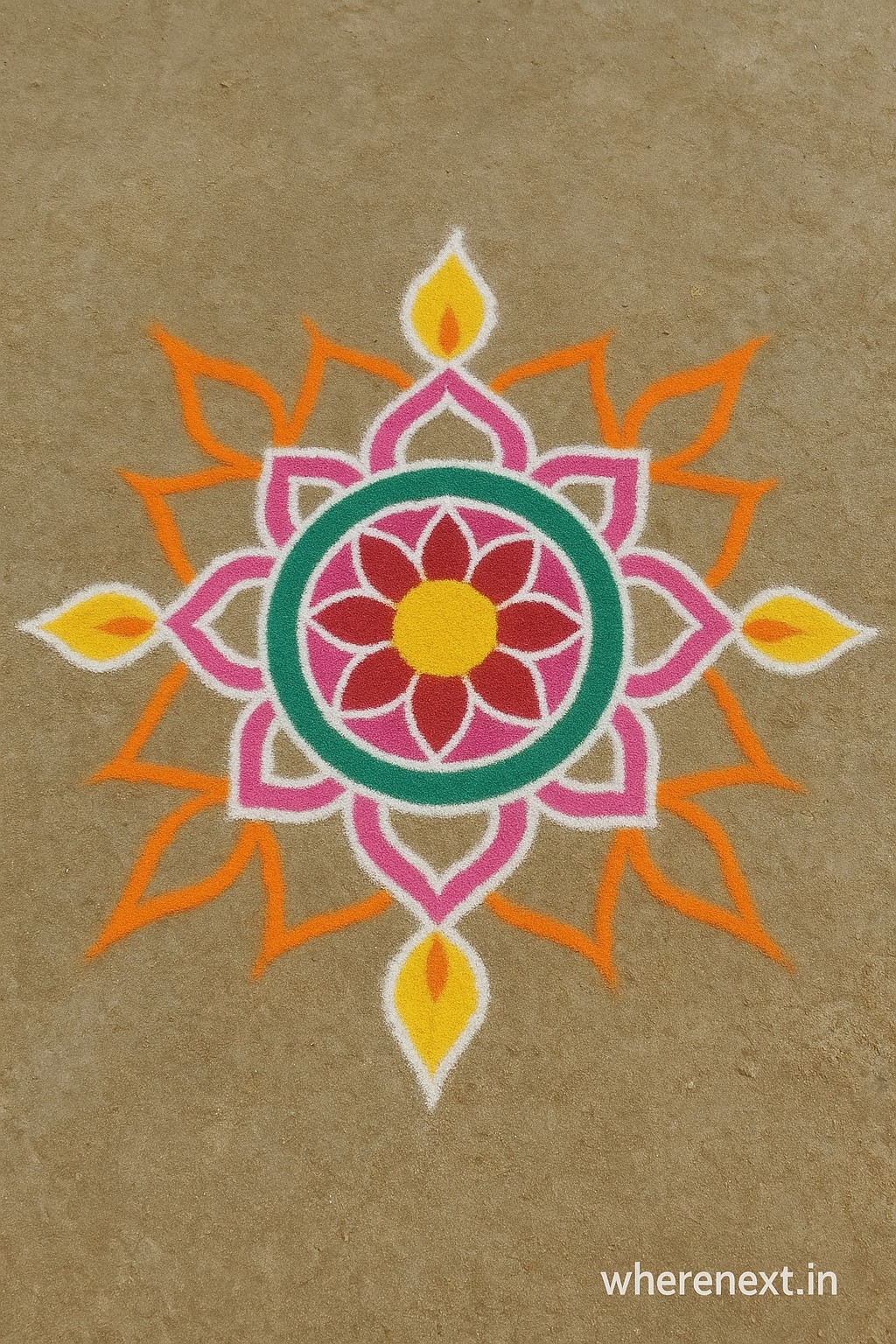 Latest design of rangoli with trending styles
