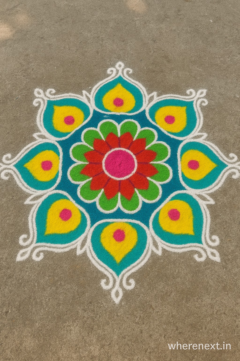 Rangoli designs for Navratri festival
