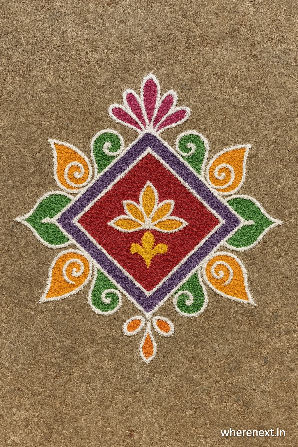 Sanskar Bharati rangoli design in circular style