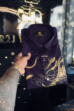 Ornate Embellished Dress Shirt